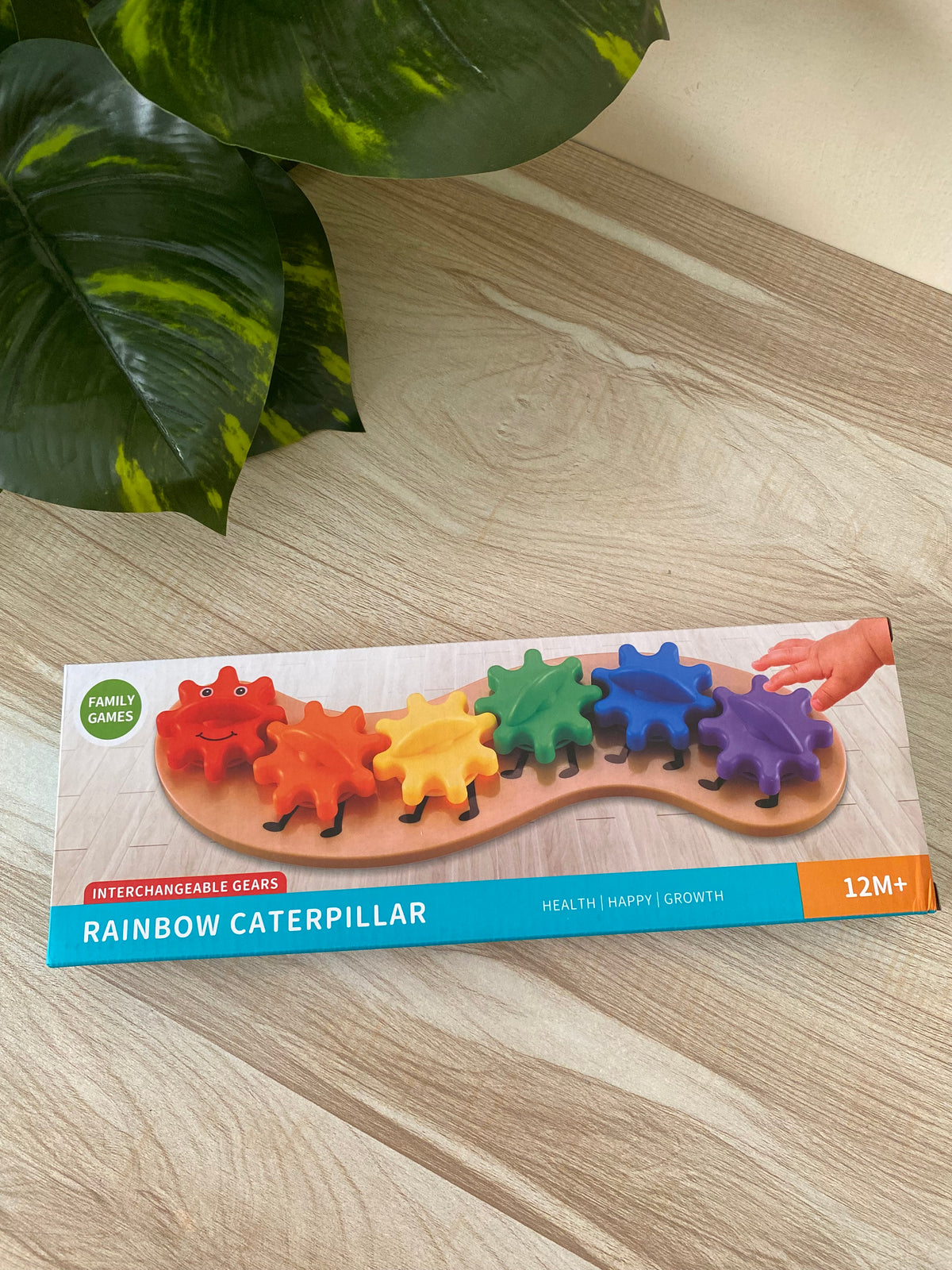 Rainbow Caterpillar Rotating Gear Toy