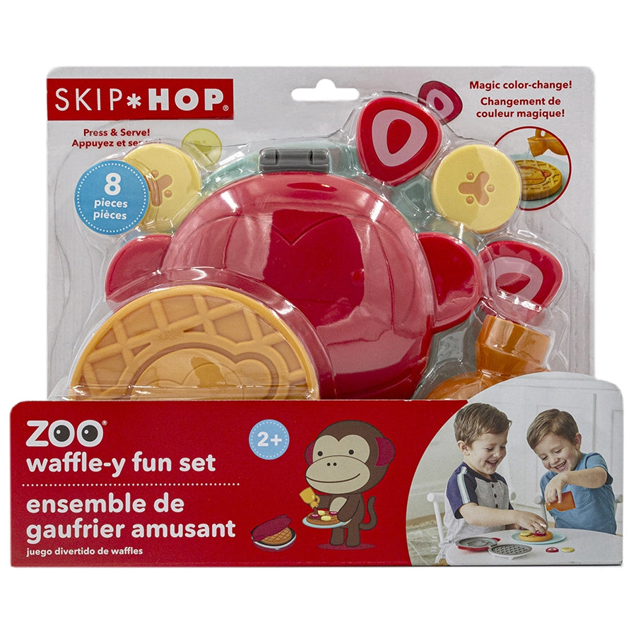 Skip Hop Zoo Waffle-y Fun Set – 8-Piece Pretend Play Waffle Toy for Kids 2+