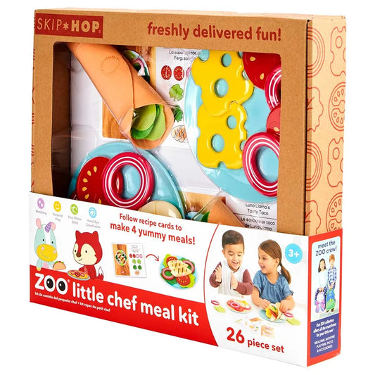 Skip Hop Zoo Little Chef Meal Kit – 26-Piece Pretend Play Food Set for Kids 3+
