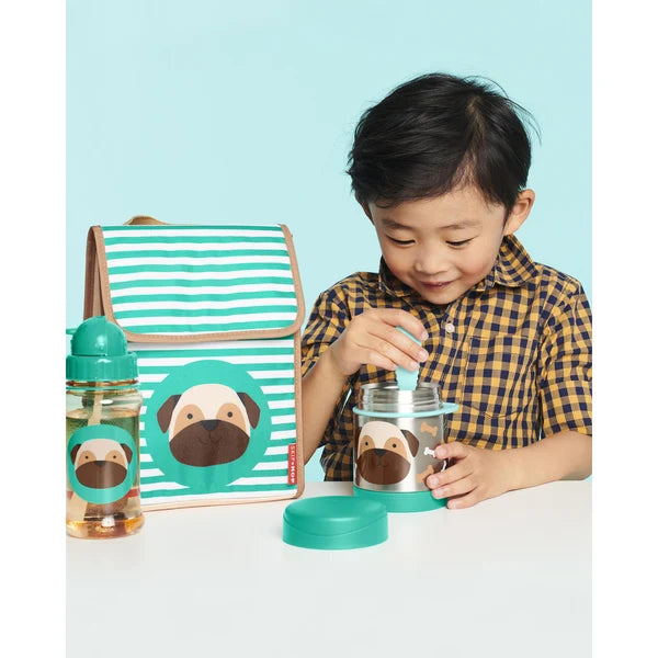Skip Hop Zoo Dog Straw Bottle – 390ml BPA-Free Kids Water Bottle
