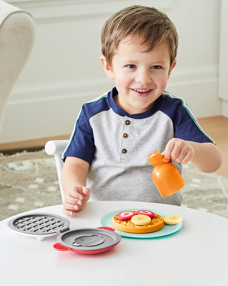 Skip Hop Zoo Waffle-y Fun Set – 8-Piece Pretend Play Waffle Toy for Kids 2+