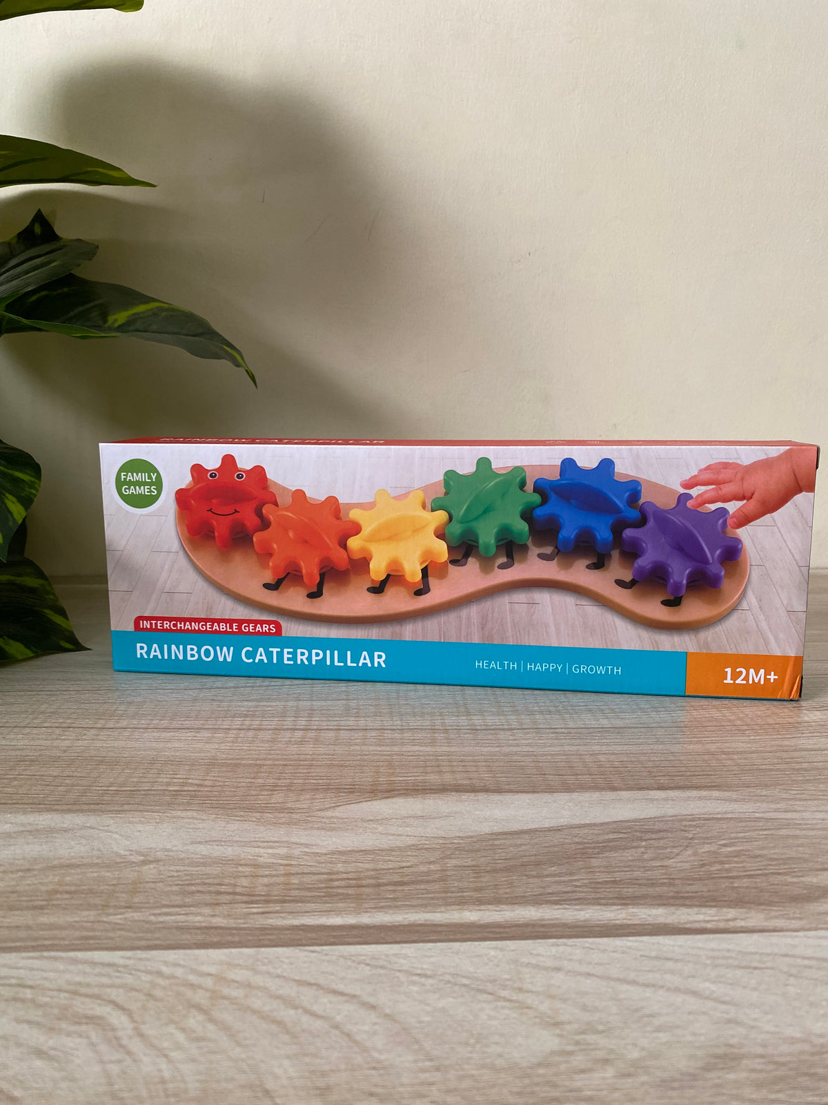 Rainbow Caterpillar Rotating Gear Toy