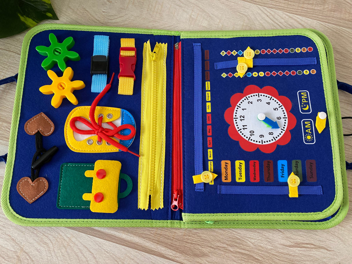 Montessori Busy Book for Kids – Life Skills & Early Learning Activity Toy