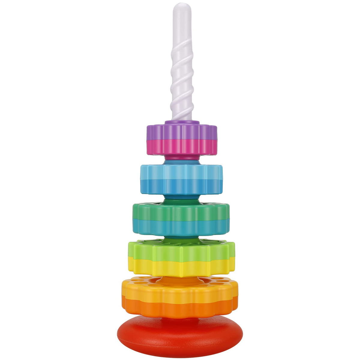 Rainbow Spinning Tower Stacking Toy for Kids 12M+ – Large Sensory Learning Toy