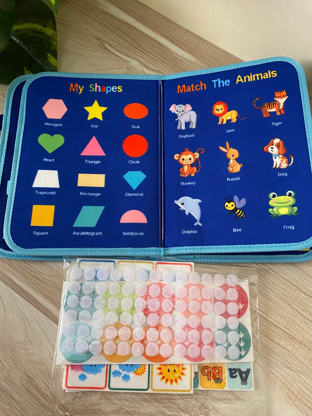 8-Page Montessori Felt Busy Book for Kids – Interactive Quiet Book & Early Learning Activity Toy