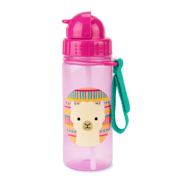 Skip Hop Zoo Llama Straw Bottle – 355ml BPA-Free Kids Water Bottle
