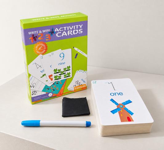 123 Write & Wipe Activity Flash Cards for Kids