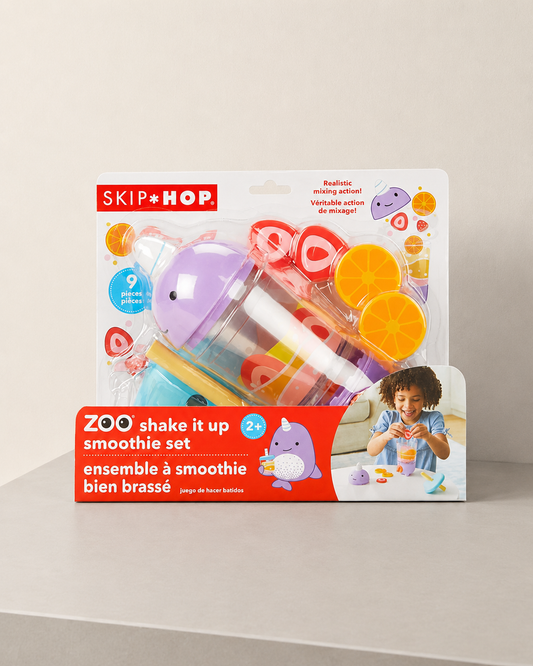 Skip Hop Zoo Shake It Up Smoothie Set – 9-Piece Pretend Play Blender Toy for Kids 2+