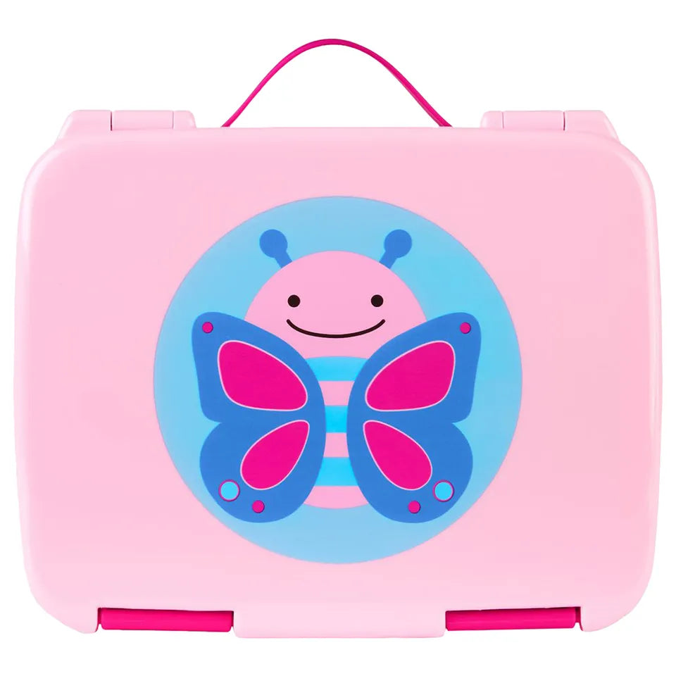 Skip Hop Zoo Butterfly Bento Lunch Box – 4 Compartment Kids School Lunch Box 700ml