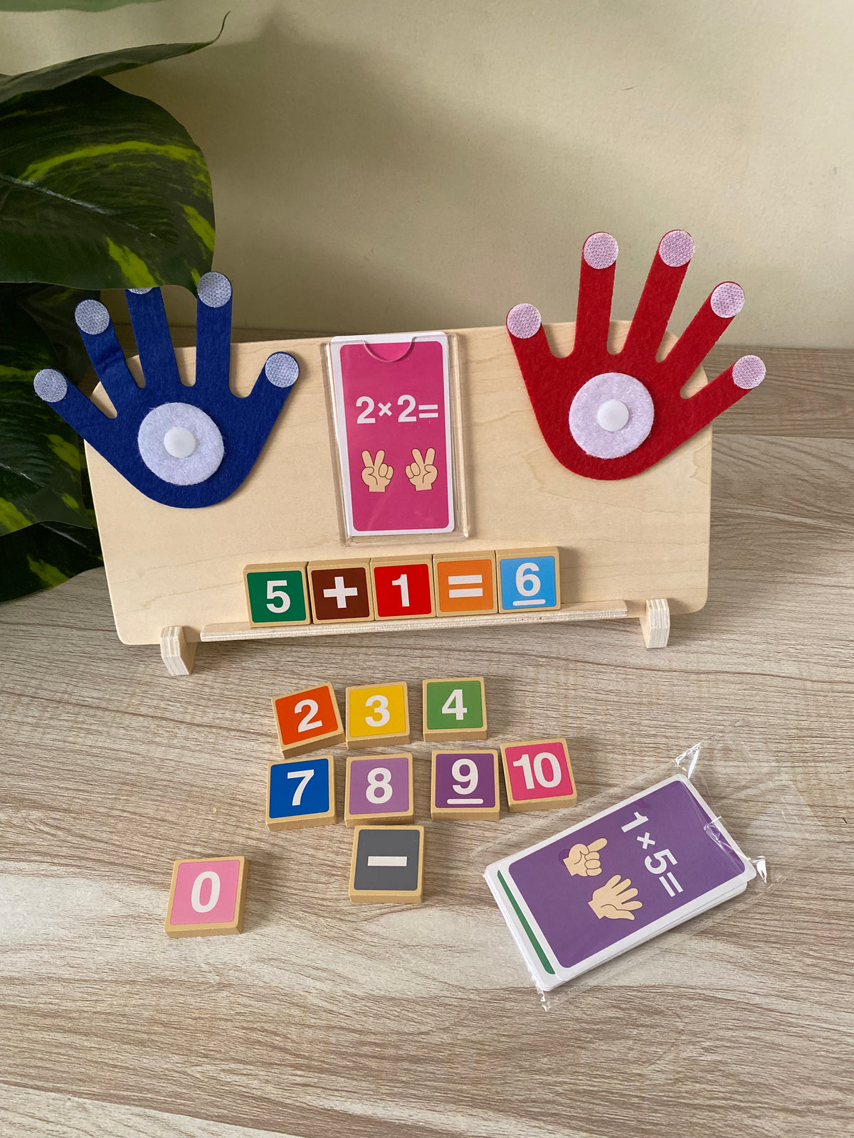 Finger arithmetic math learning game