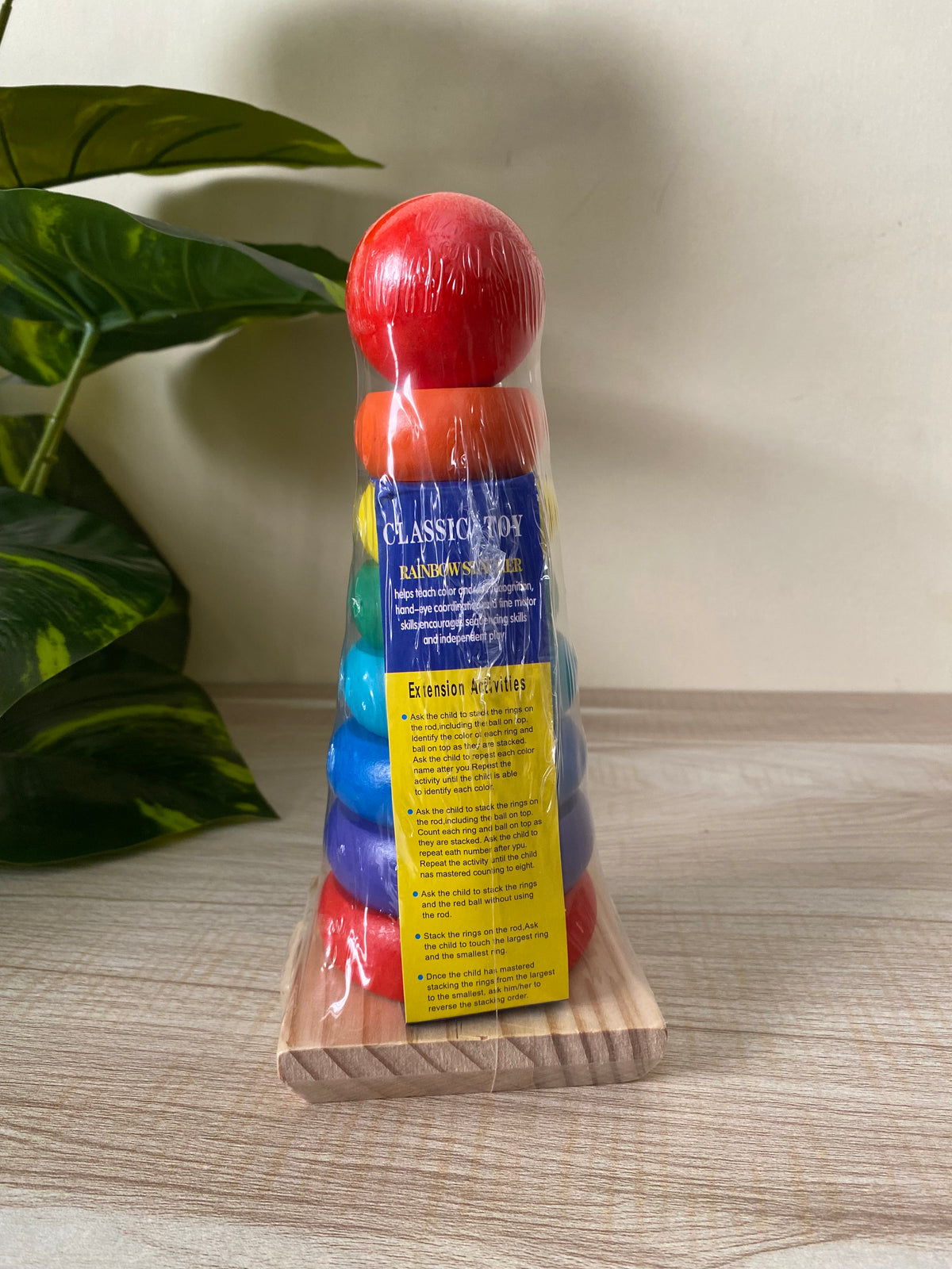 Wooden Rainbow Stacking Tower for Kids – Montessori Color & Learning Toy