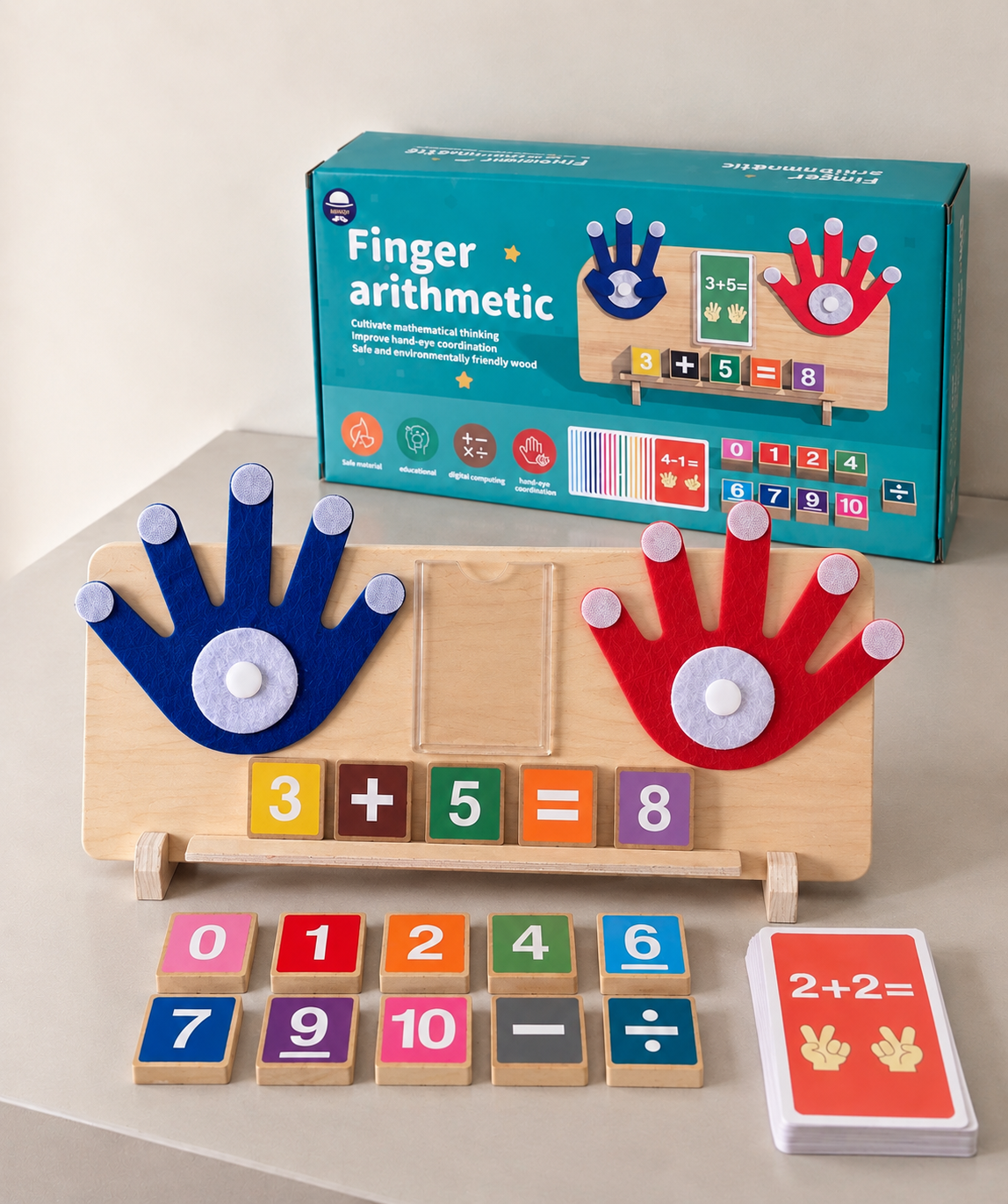 Finger arithmetic math learning game