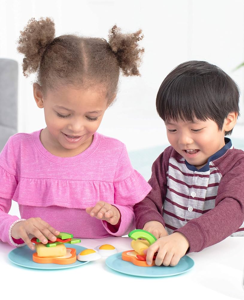 Skip Hop Zoo Let’s Brunch Set – 16-Piece Pretend Play Food Toy for Kids