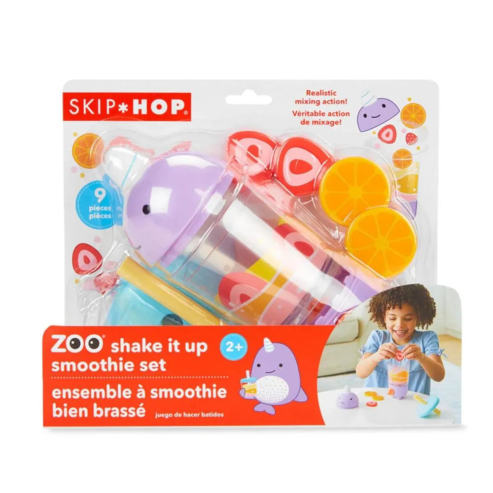 Skip Hop Zoo Shake It Up Smoothie Set – 9-Piece Pretend Play Blender Toy for Kids 2+