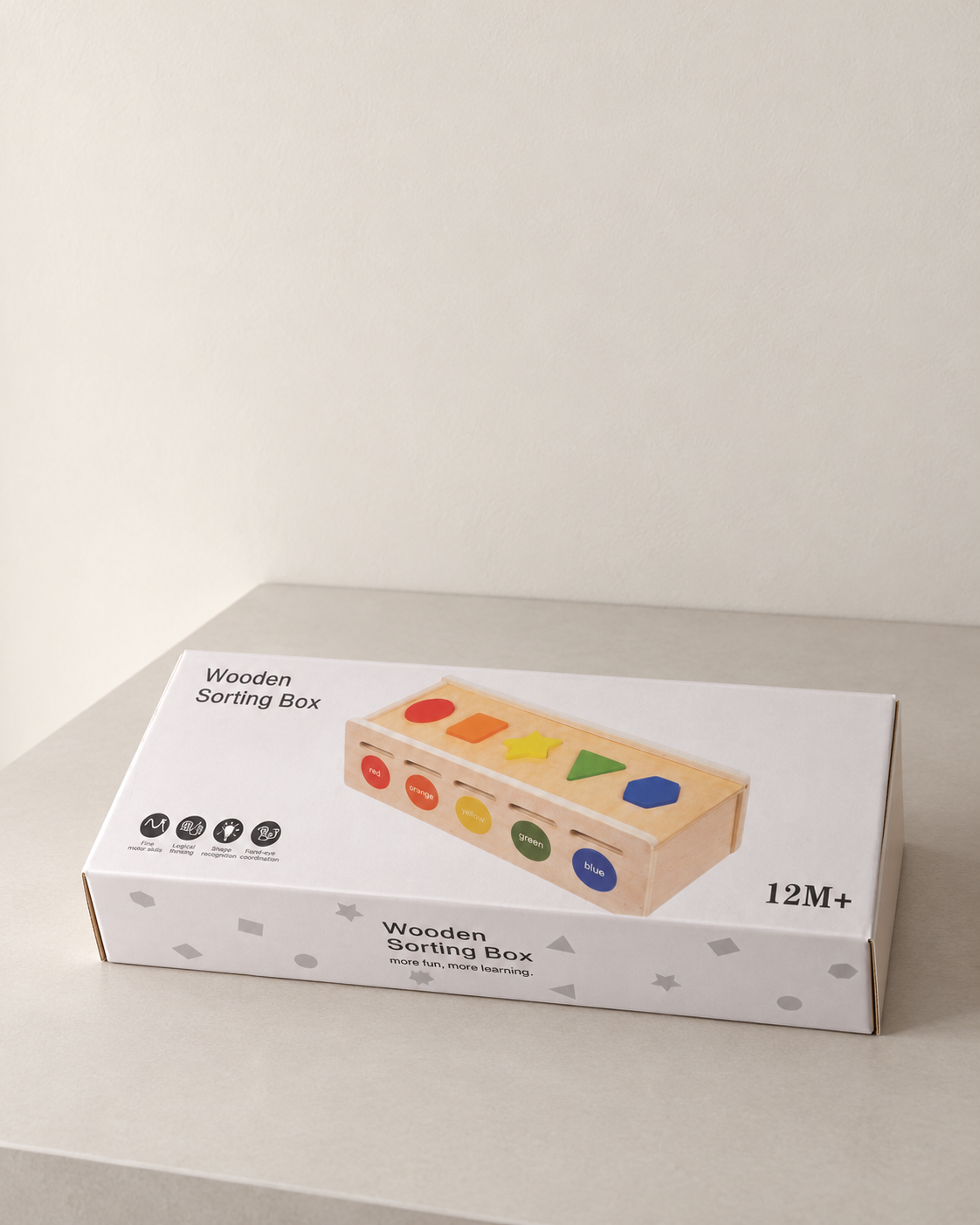 Wooden Colors And Shape Sorting Box