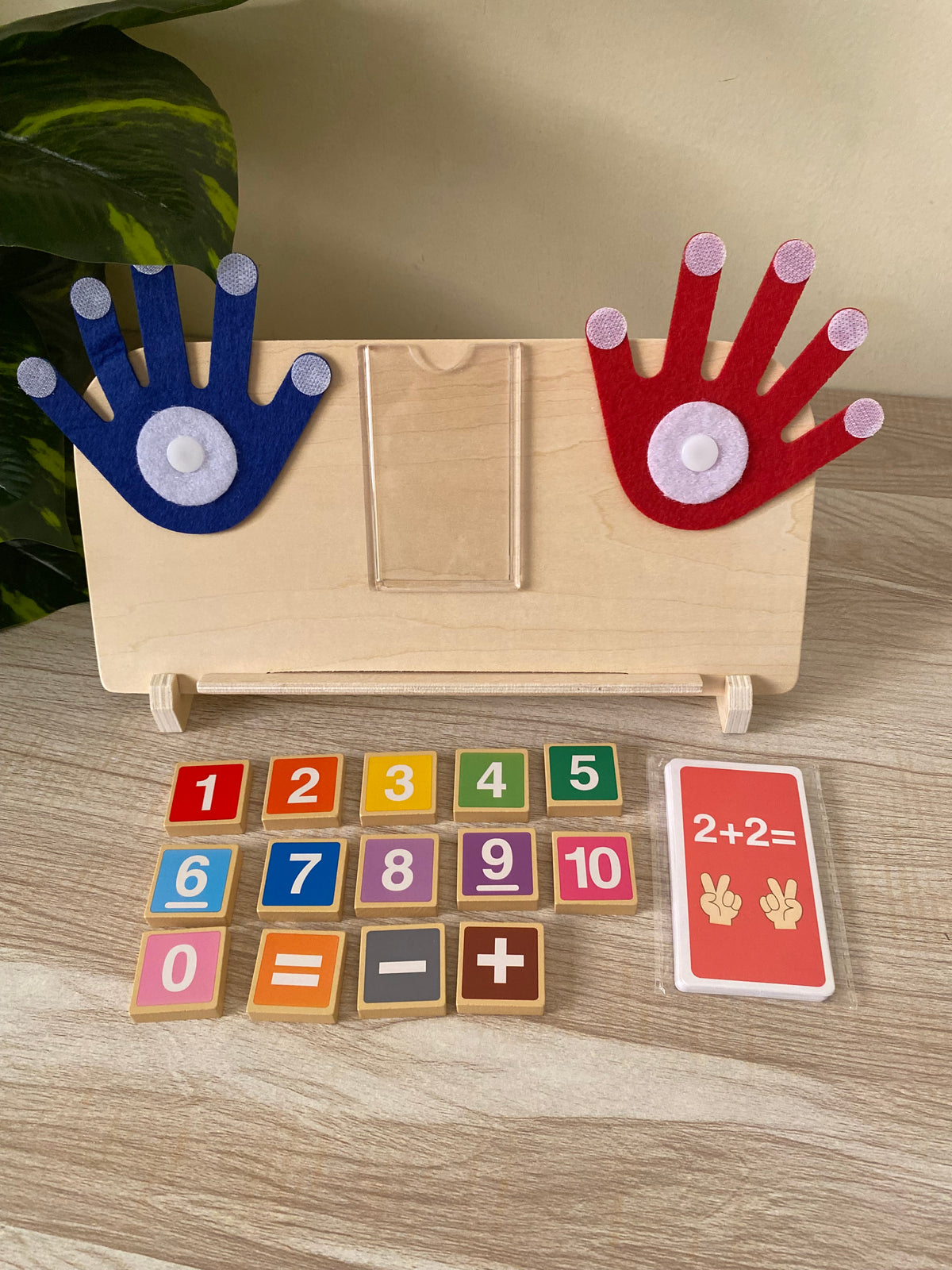 Finger arithmetic math learning game