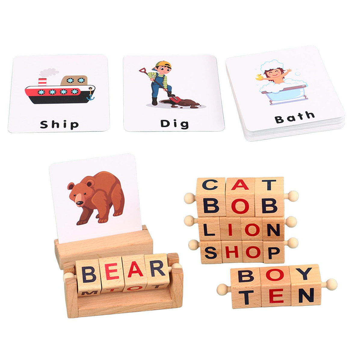 Wooden Spelling Game for Kids