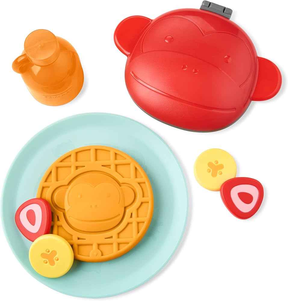 Skip Hop Zoo Waffle-y Fun Set – 8-Piece Pretend Play Waffle Toy for Kids 2+
