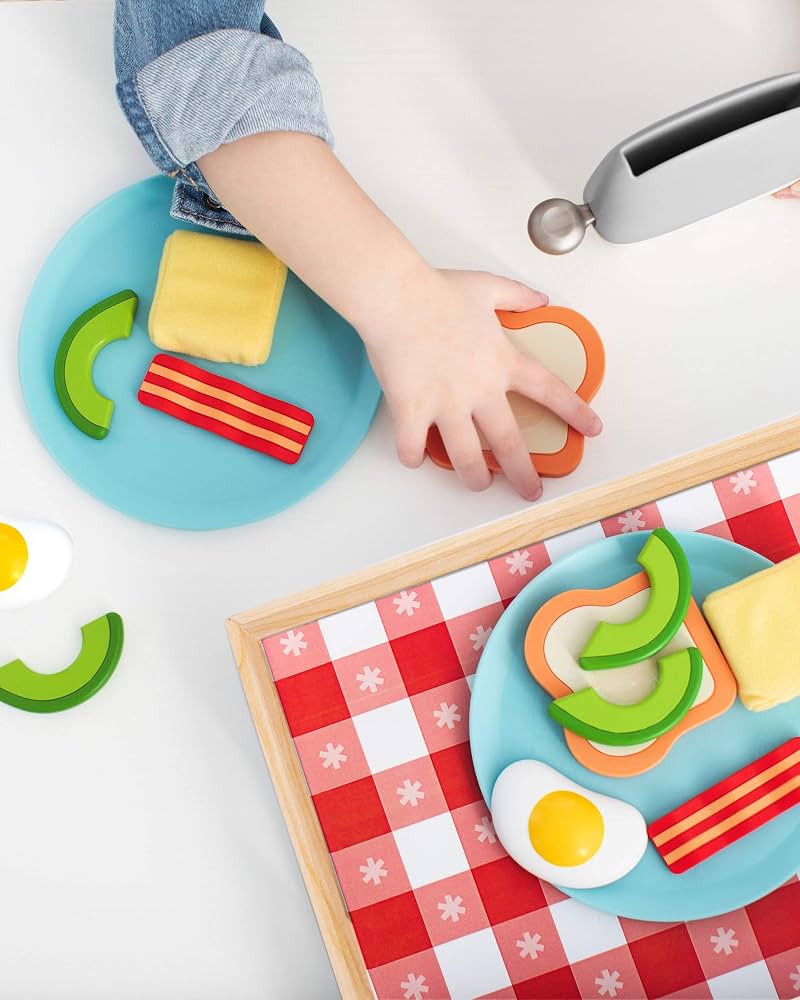 Skip Hop Zoo Let’s Brunch Set – 16-Piece Pretend Play Food Toy for Kids