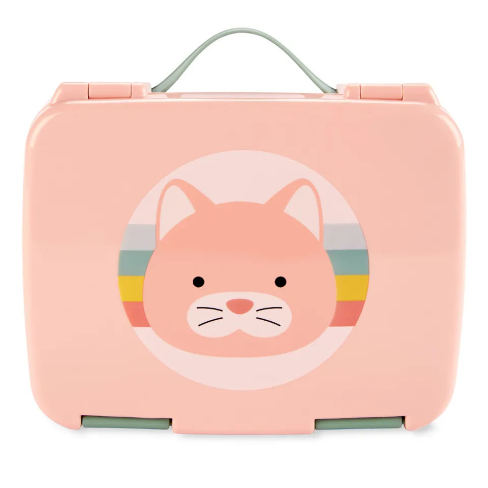 Skip Hop Zoo Cat Bento Lunch Box – 4 Compartment Kids School Lunch Box 700ml