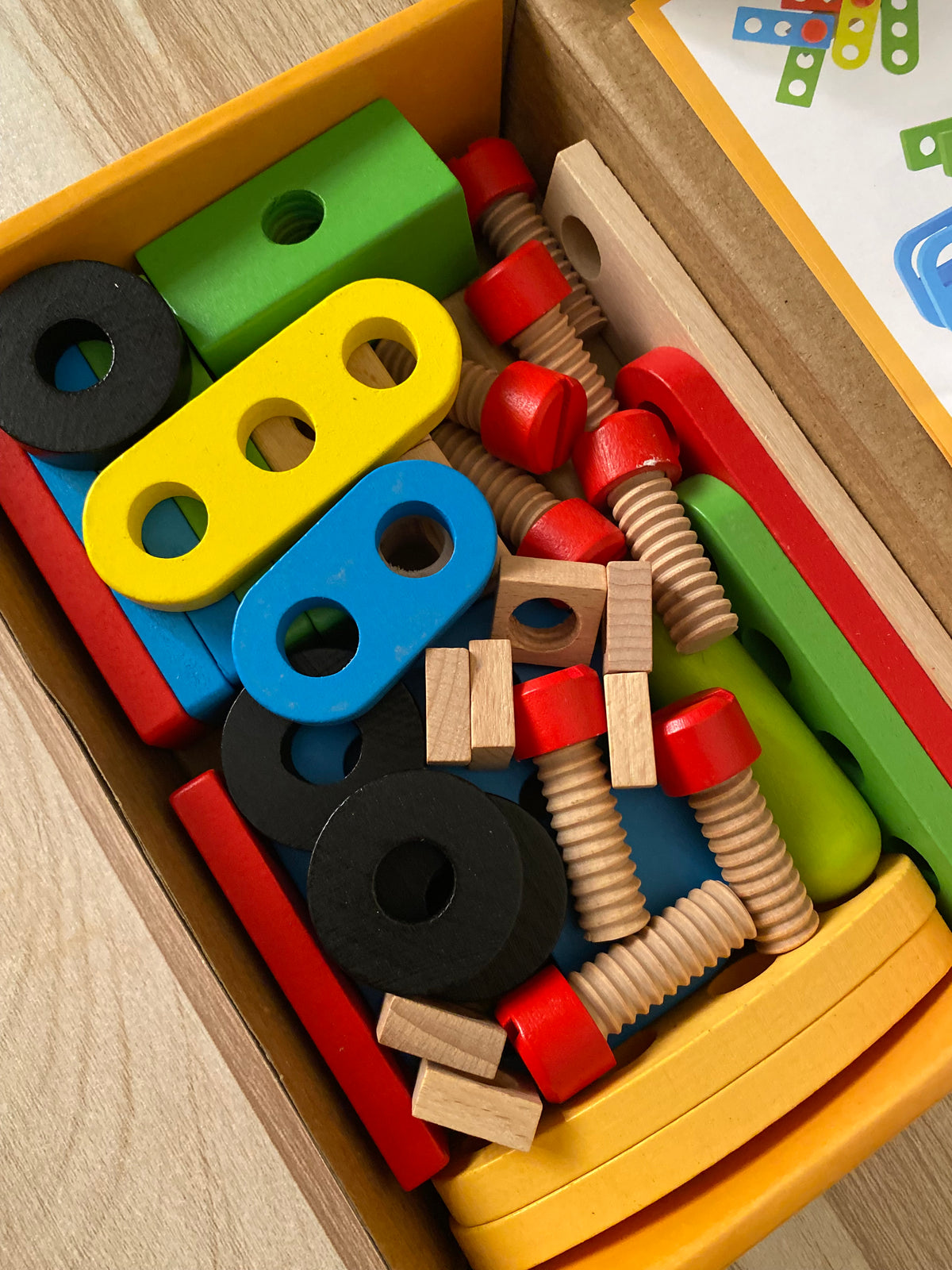 Wooden Nuts & Bolts Construction Set for Kids