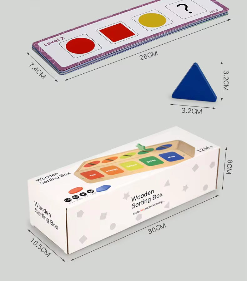 Wooden Colors And Shape Sorting Box