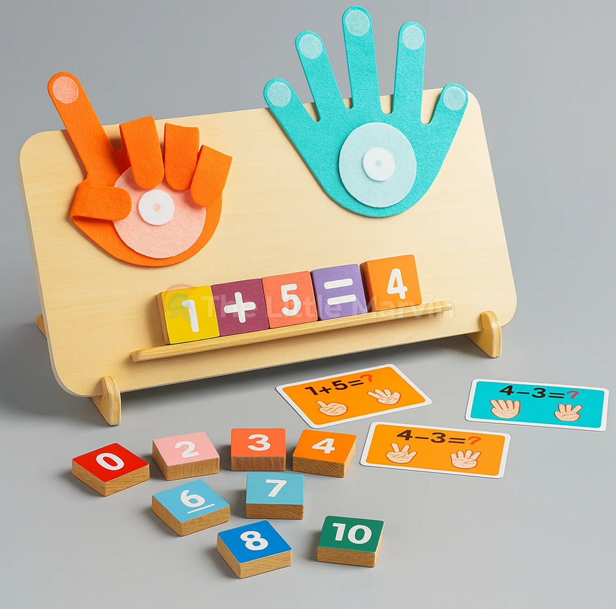 Wooden Finger Counting Math game for Kids – palm maths educational toy