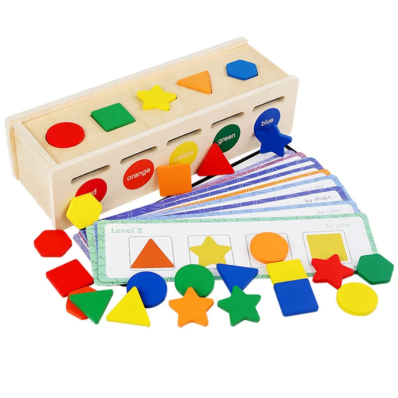 Wooden Colors And Shape Sorting Box