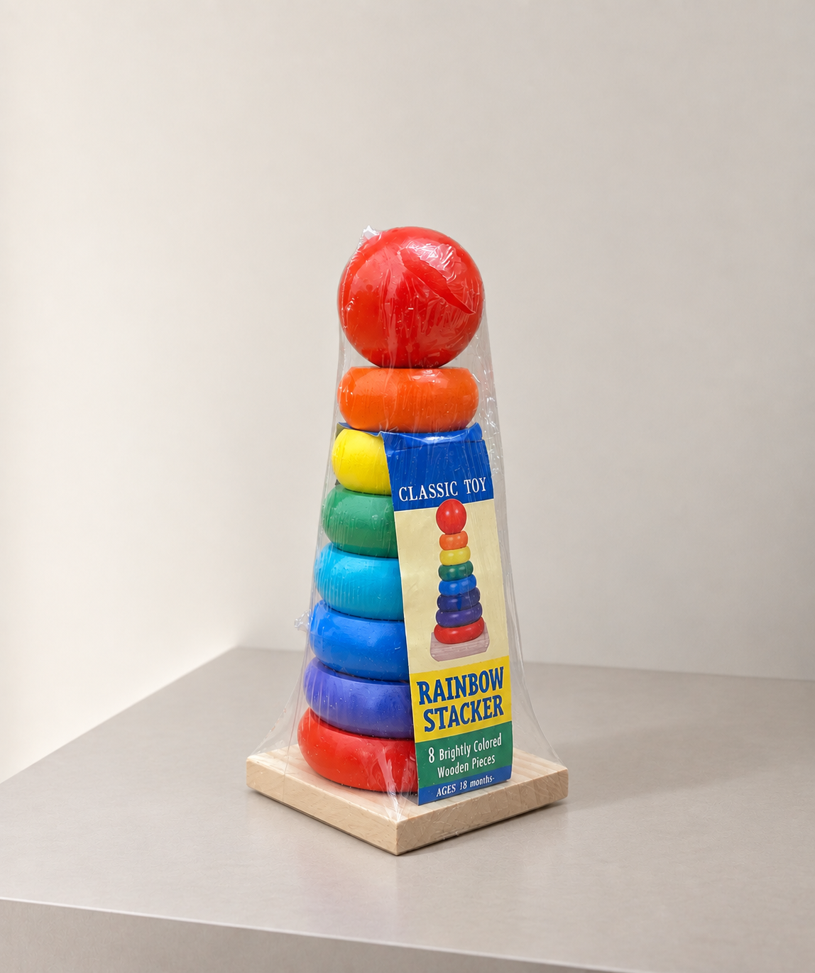 Wooden Rainbow Stacking Tower for Kids – Montessori Color & Learning Toy