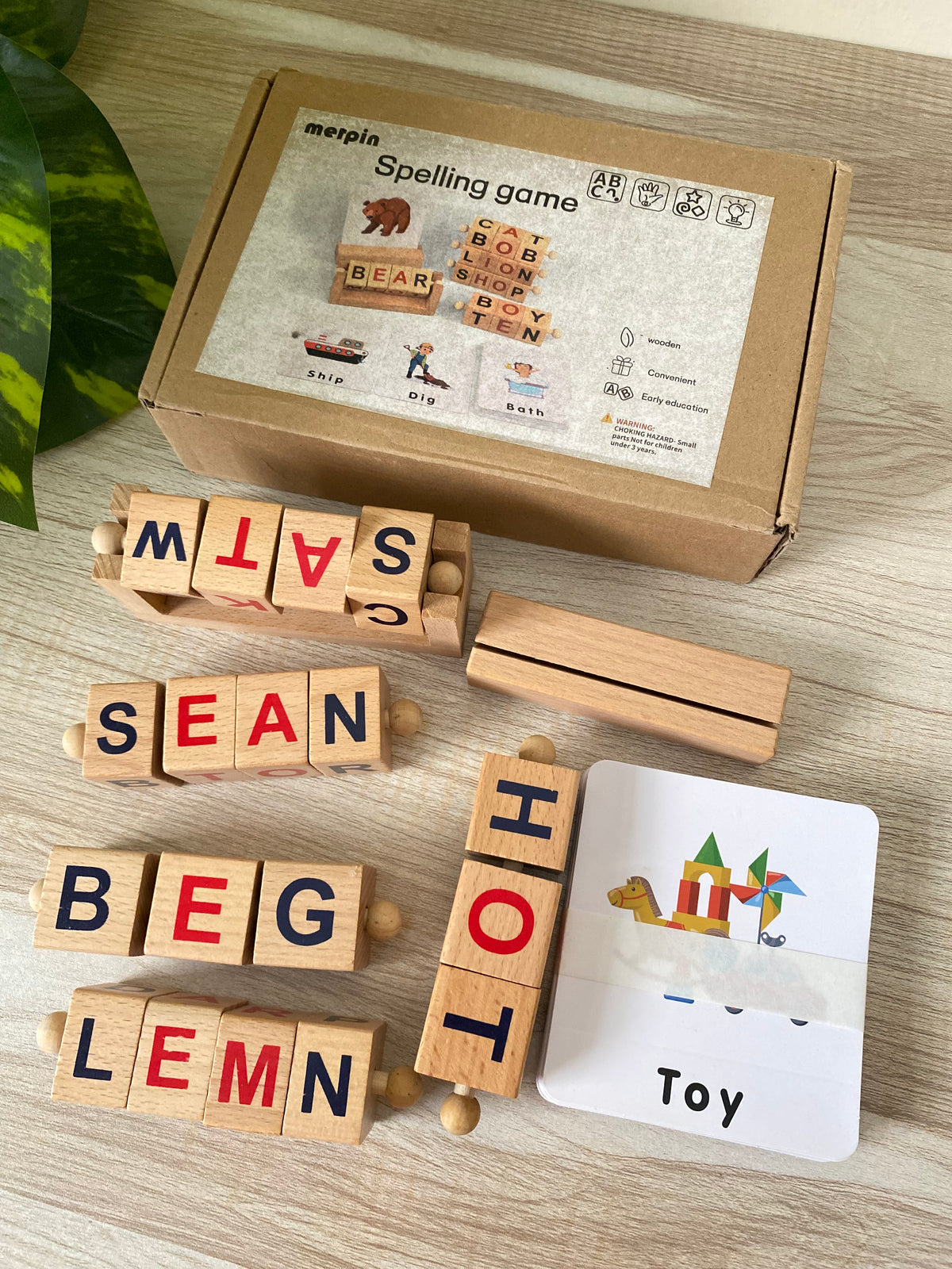 Wooden Spelling Game for Kids