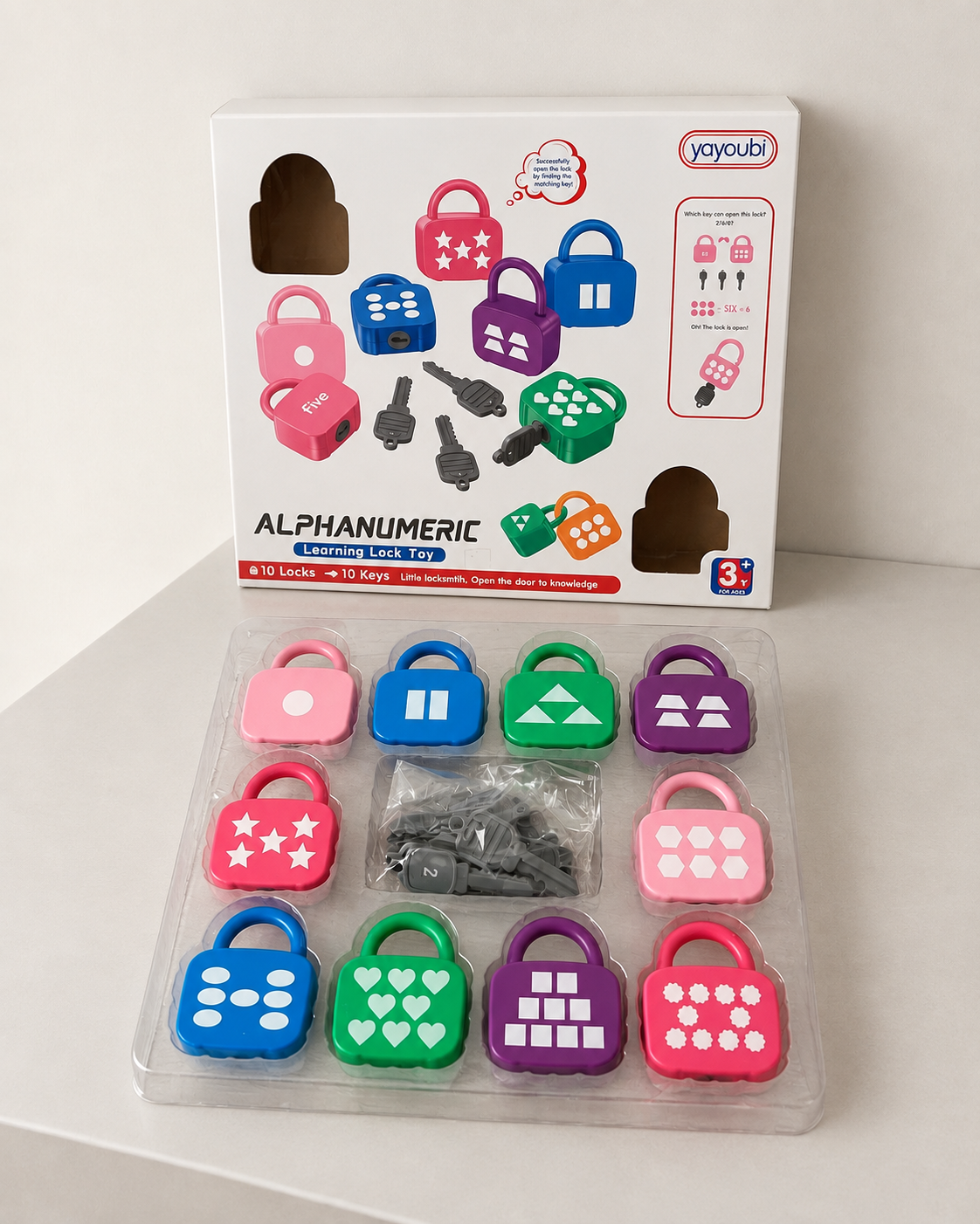 Alphanumeric Learning Lock & Key Matching Toy