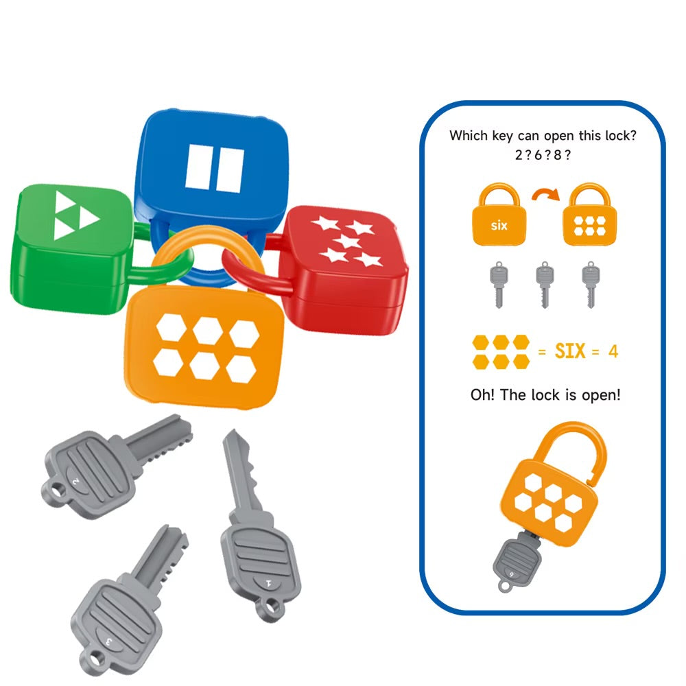 Alphanumeric Learning Lock & Key Matching Toy