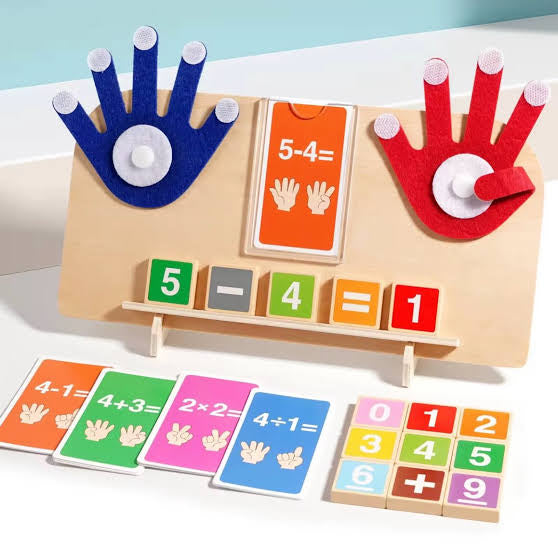 Finger arithmetic math learning game