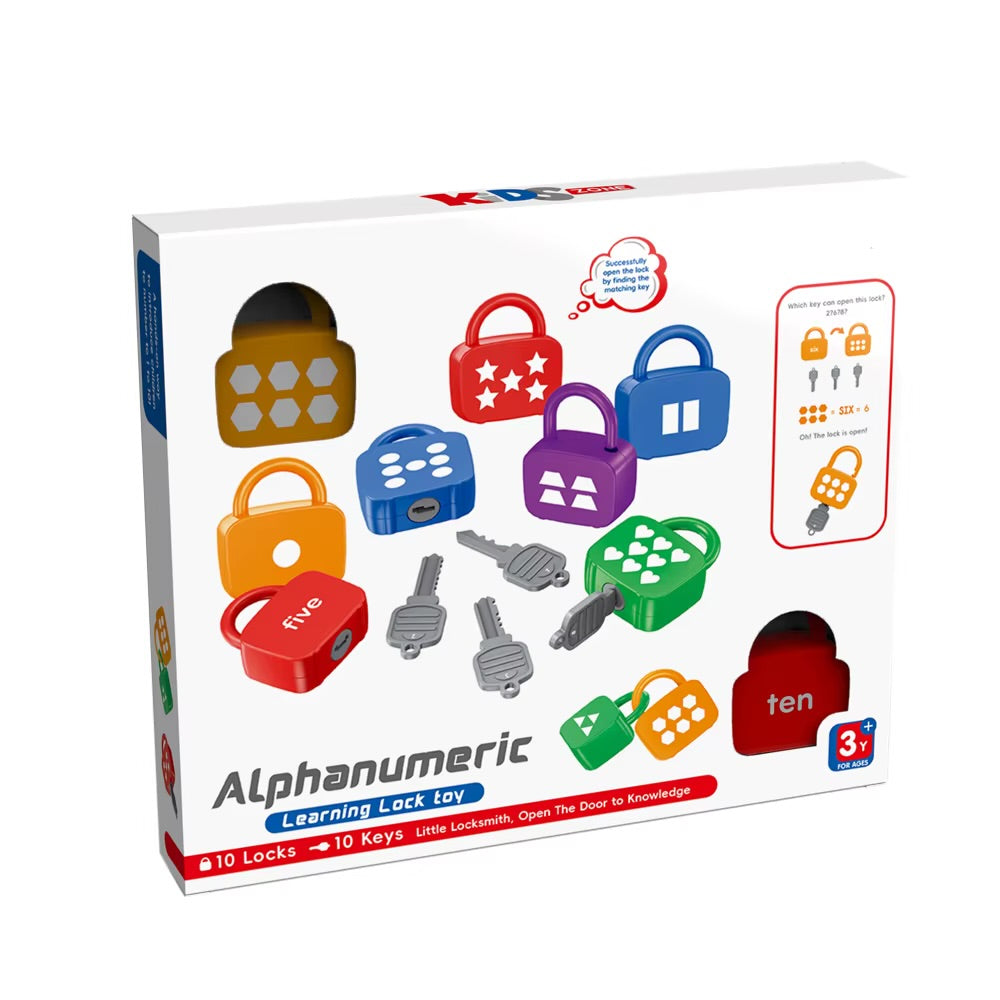 Alphanumeric Learning Lock & Key Matching Toy