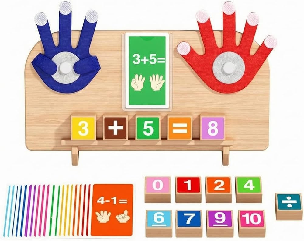 Finger arithmetic math learning game