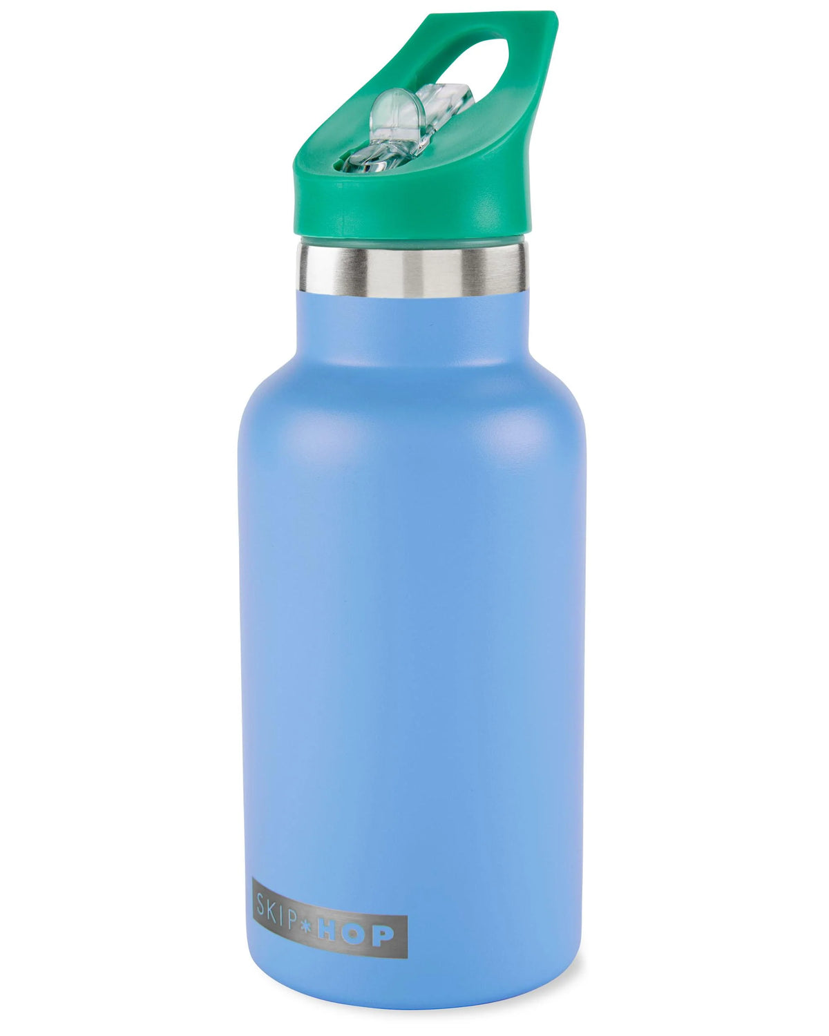 Skip Hop Spark Style Blue Stainless Steel Kids Straw Bottle – 350ml