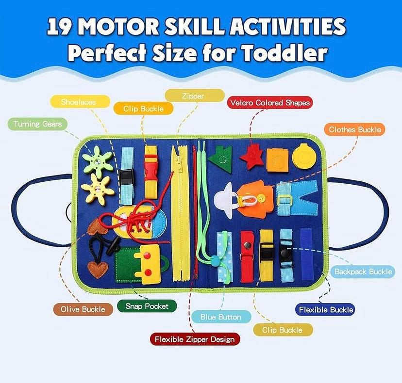 Montessori Busy Book for Kids – Life Skills & Early Learning Activity Toy