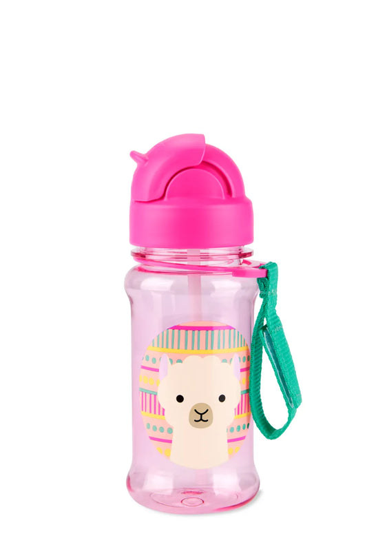 Skip Hop Zoo Llama Straw Bottle – 355ml BPA-Free Kids Water Bottle