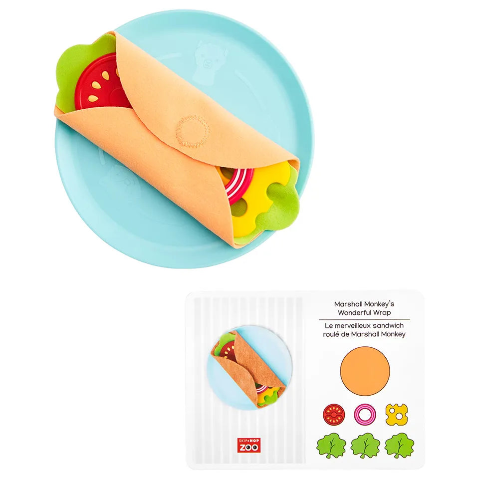 Skip Hop Zoo Little Chef Meal Kit – 26-Piece Pretend Play Food Set for Kids 3+