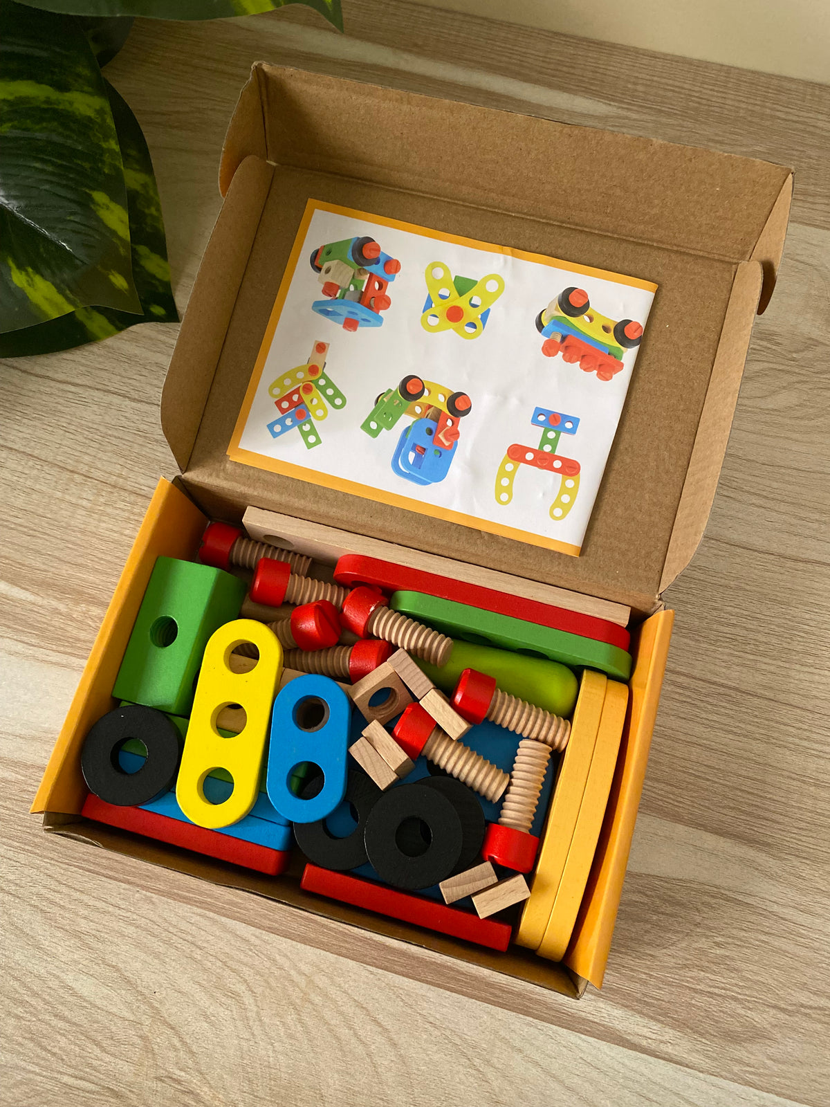 Wooden Nuts & Bolts Construction Set for Kids