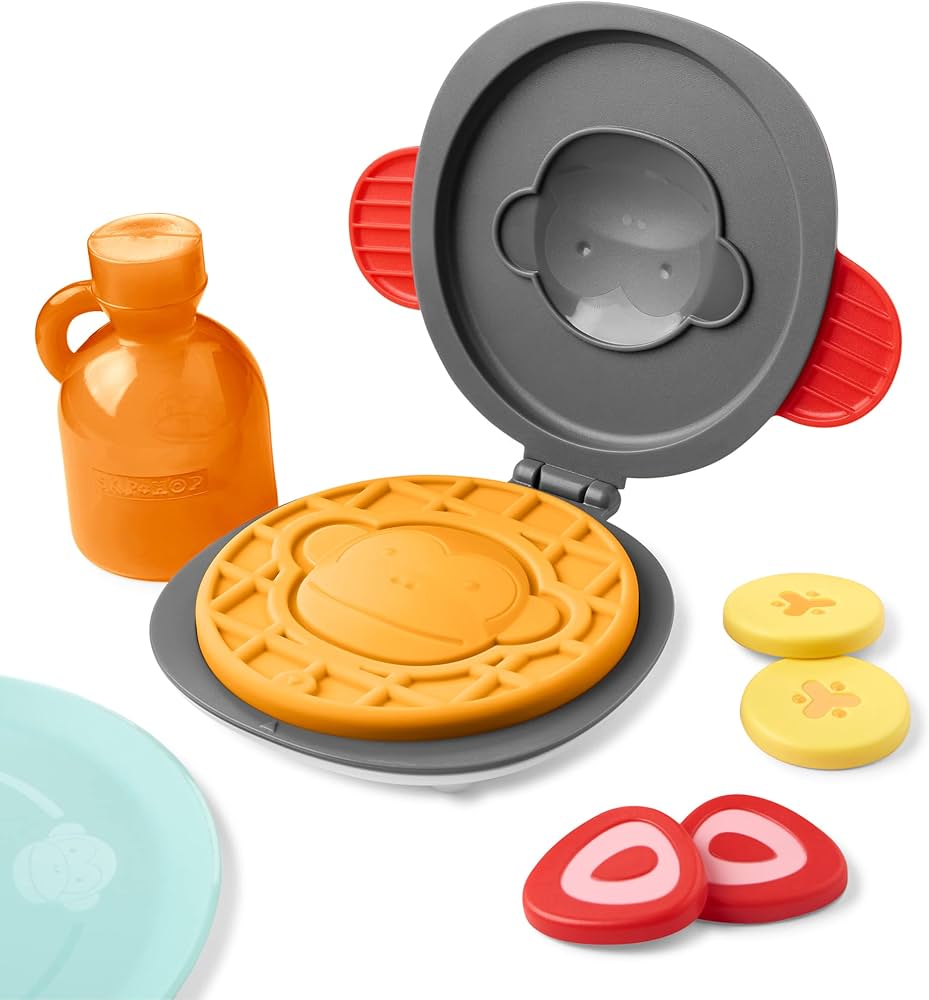 Skip Hop Zoo Waffle-y Fun Set – 8-Piece Pretend Play Waffle Toy for Kids 2+