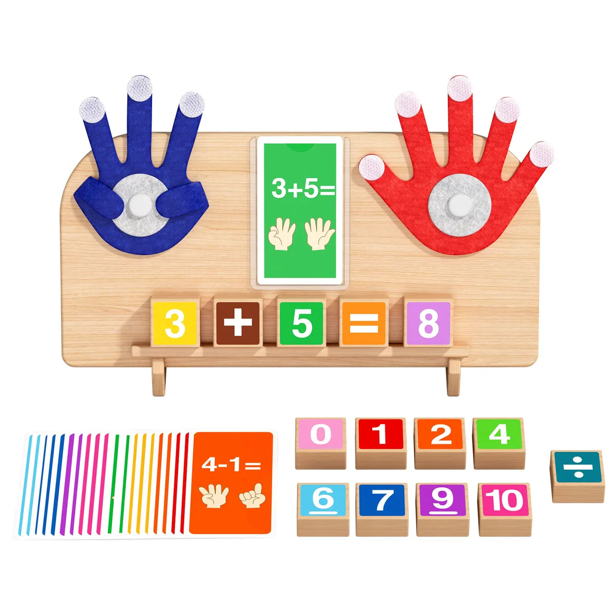 Finger arithmetic math learning game