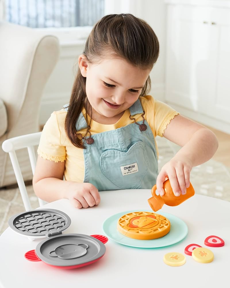 Skip Hop Zoo Waffle-y Fun Set – 8-Piece Pretend Play Waffle Toy for Kids 2+