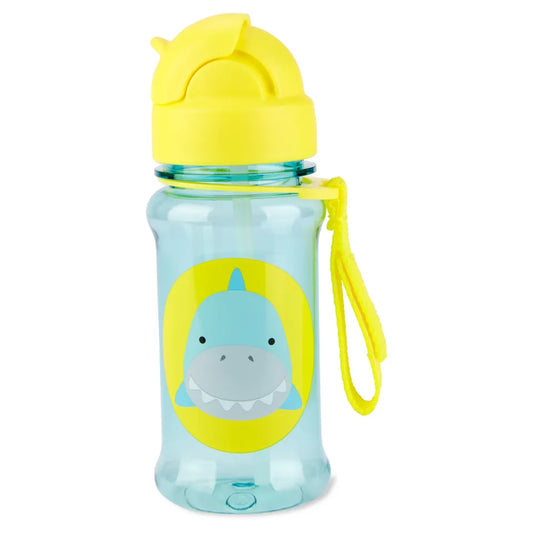 Skip Hop Shark Kids Straw Sipper Bottle 390ml with Carry Strap