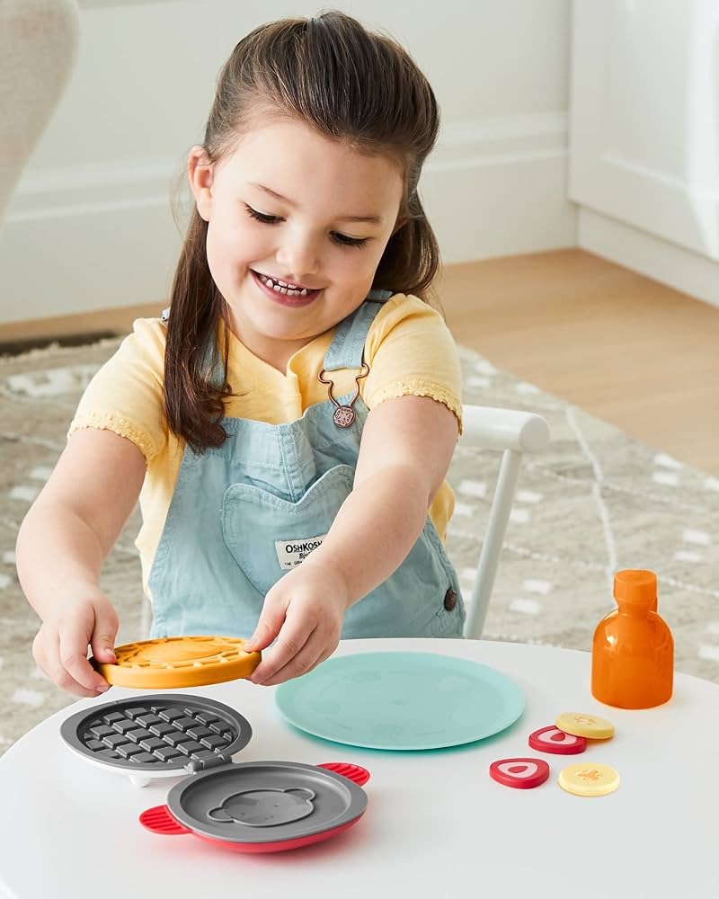 Skip Hop Zoo Waffle-y Fun Set – 8-Piece Pretend Play Waffle Toy for Kids 2+