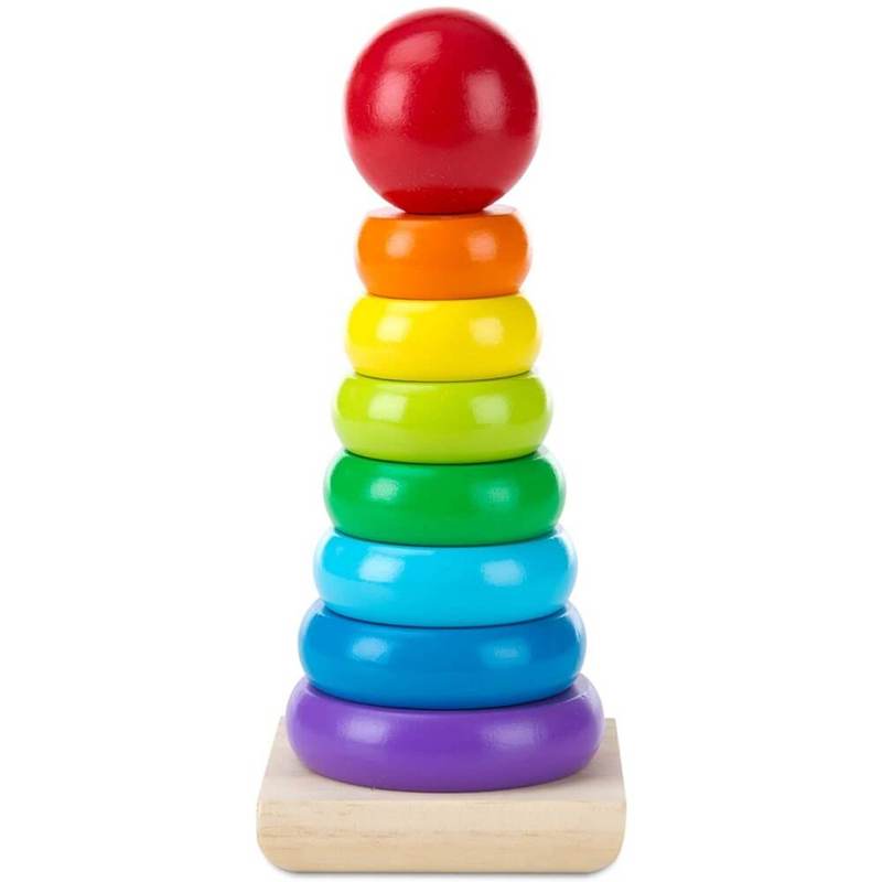 Wooden Rainbow Stacking Tower for Kids – Montessori Color & Learning Toy
