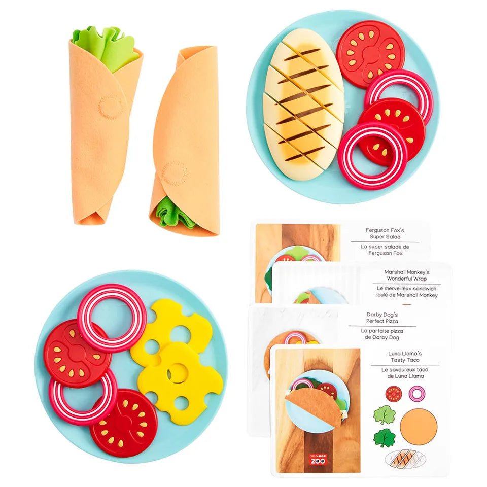Skip Hop Zoo Little Chef Meal Kit – 26-Piece Pretend Play Food Set for Kids 3+