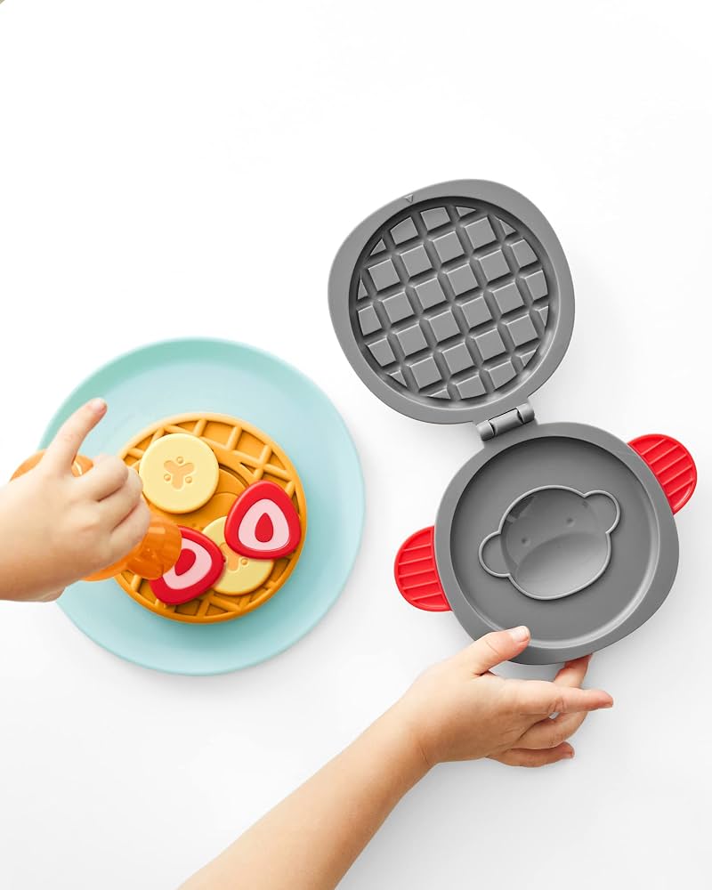 Skip Hop Zoo Waffle-y Fun Set – 8-Piece Pretend Play Waffle Toy for Kids 2+