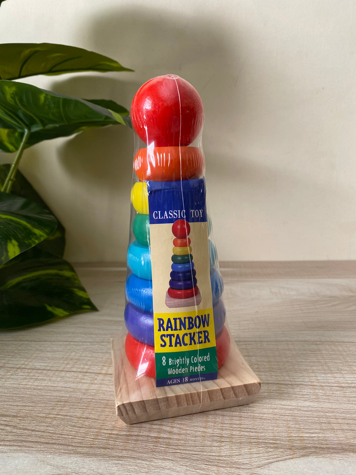Wooden Rainbow Stacking Tower for Kids – Montessori Color & Learning Toy