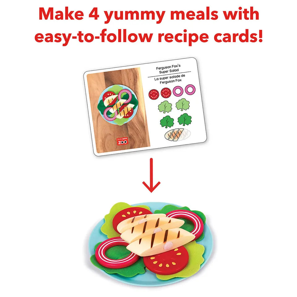 Skip Hop Zoo Little Chef Meal Kit – 26-Piece Pretend Play Food Set for Kids 3+